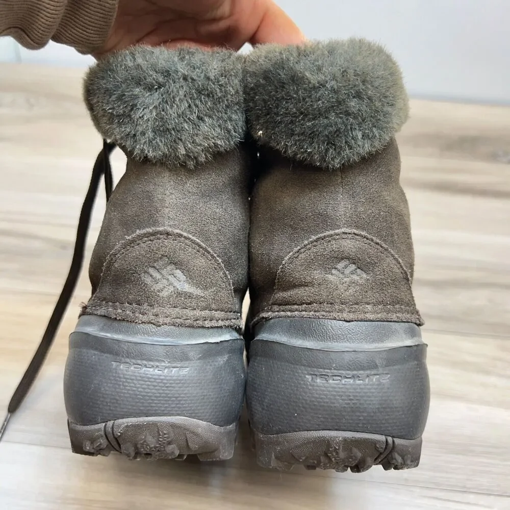 Columbia Sierra Summette Shorty Winter Boot Women's Size 8.5 Brown Suede 200Gram